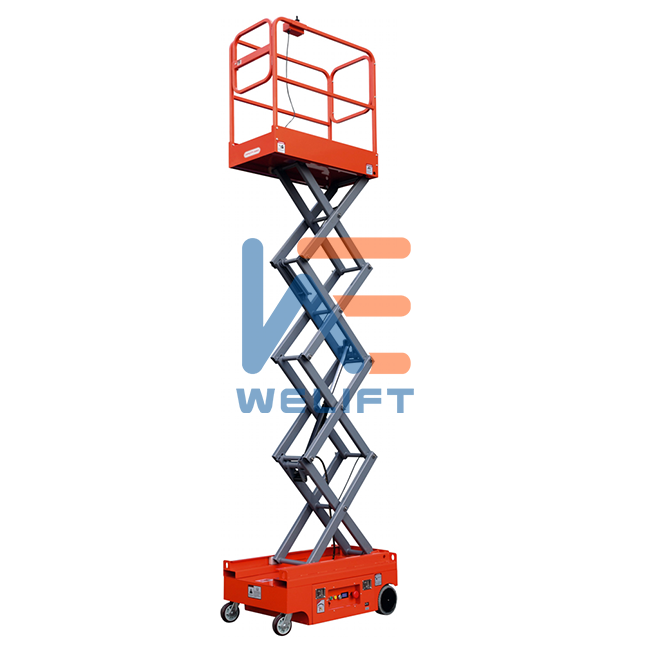 6m 300kg mini battery charger scissor lift  self propelled hydraulic scissor lift man lift