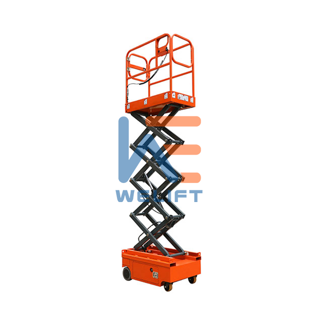 6m 300kg mini battery charger scissor lift  self propelled hydraulic scissor lift man lift