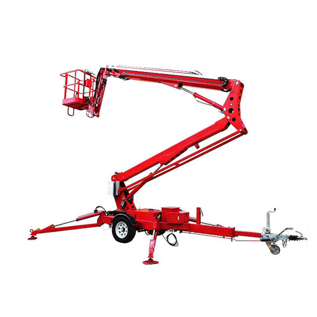 8-16m Portable Trailer Mounted Man Lift Ladder Towable Lifter Cherry Picker Small Boom Lift