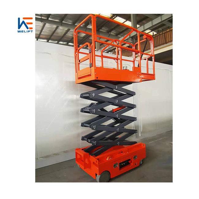 6m 300kg mini battery charger scissor lift  self propelled hydraulic scissor lift man lift