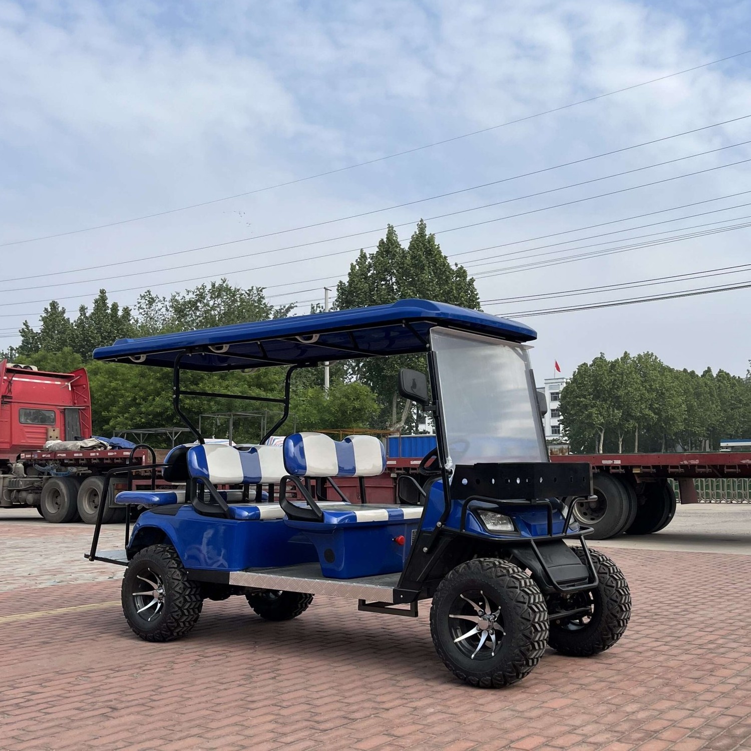 WELIFTRICH Free Shipping Club golf cart Lifted 4+2 Passenger Golf Cart with seats Outdoor 4+2 seat AC 48V Golf Cart