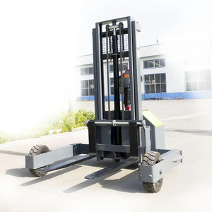 WELIFTRICH Off road stacker Pallet truck 1.5T all terrain Fully Automatic Lift Height 3M stand on electric stacker pallet truck