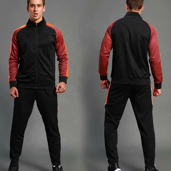 Cheap warm up jacket football jersey club plain tracksuit mens