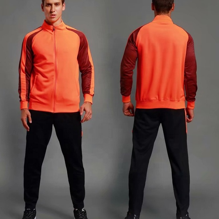 Cheap warm up jacket football jersey club plain tracksuit mens