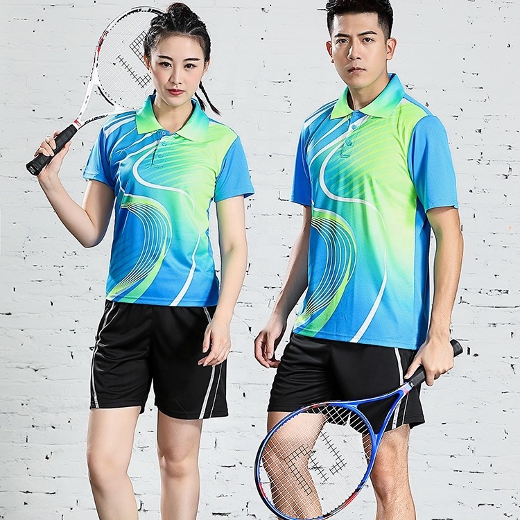 Men ladies child table tennis jerseys custom made logo badminton uniform set high quality sports volleyball training jersey