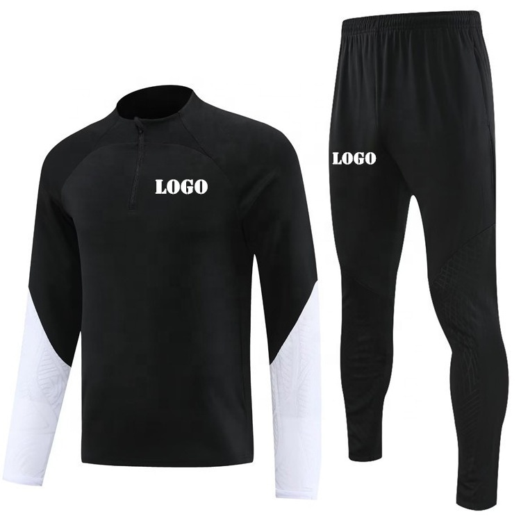 Wholesale Sublimation Custom Jogging Wear Long Sleeves Men High Quality Sports Tracksuits Wholesale Grey Kids Soccer Jerseys