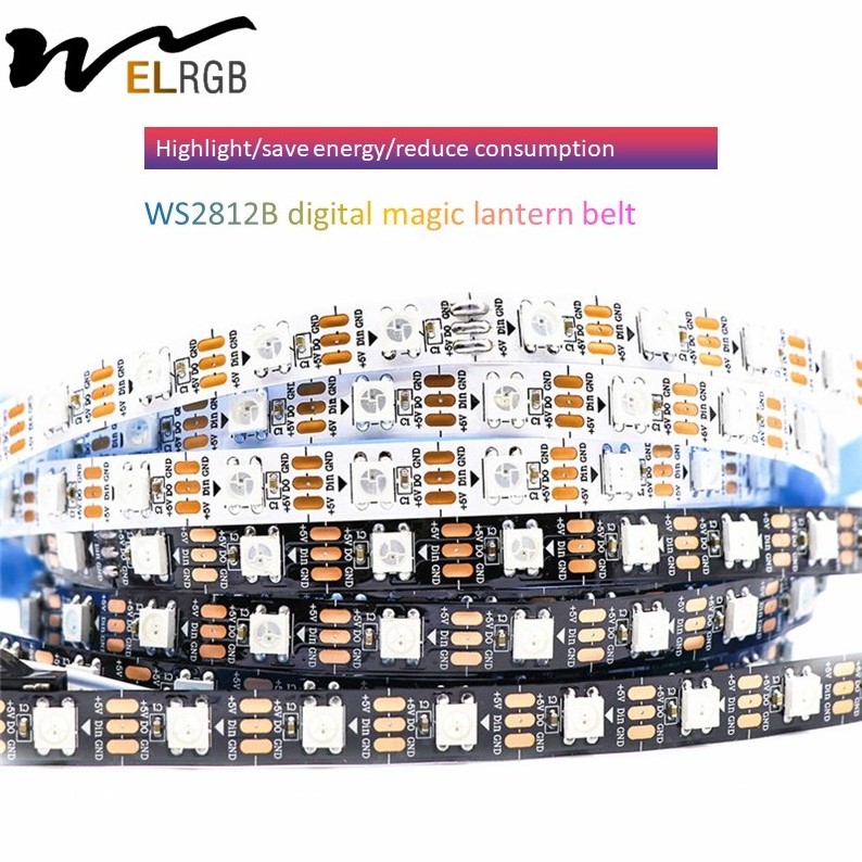 Mood lamp WS2812 Full Color smd5050 60leds/m Flexible Led Light Strip Addressable addressable digital rgb Flex Led Strip Light