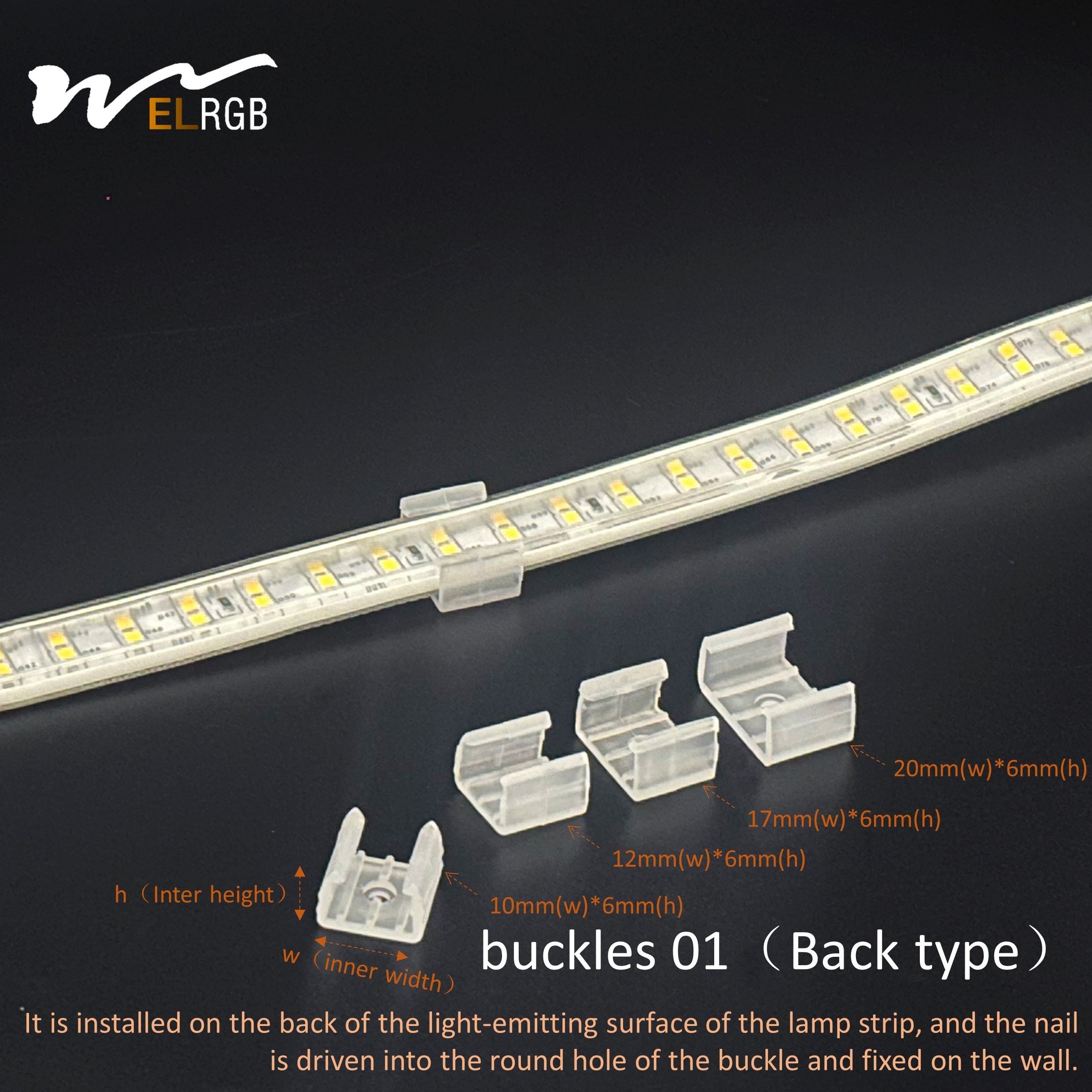 LED Light Strip Buckle Fixer 3014 5730 2835 5050 Plastic Card Code Seat Clip Single or Double Hole Card Fixing Clip