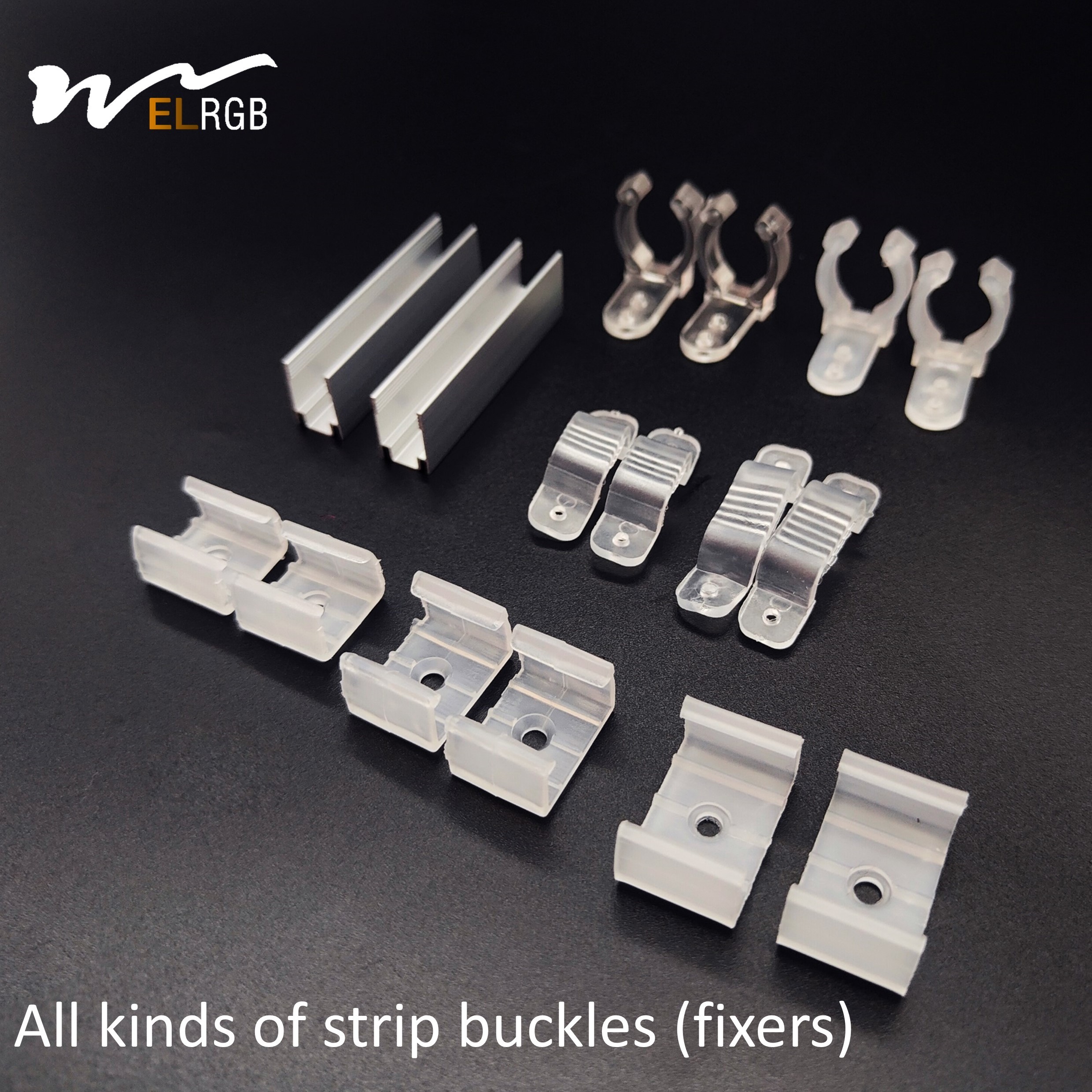 LED Light Strip Buckle Fixer 3014 5730 2835 5050 Plastic Card Code Seat Clip Single or Double Hole Card Fixing Clip