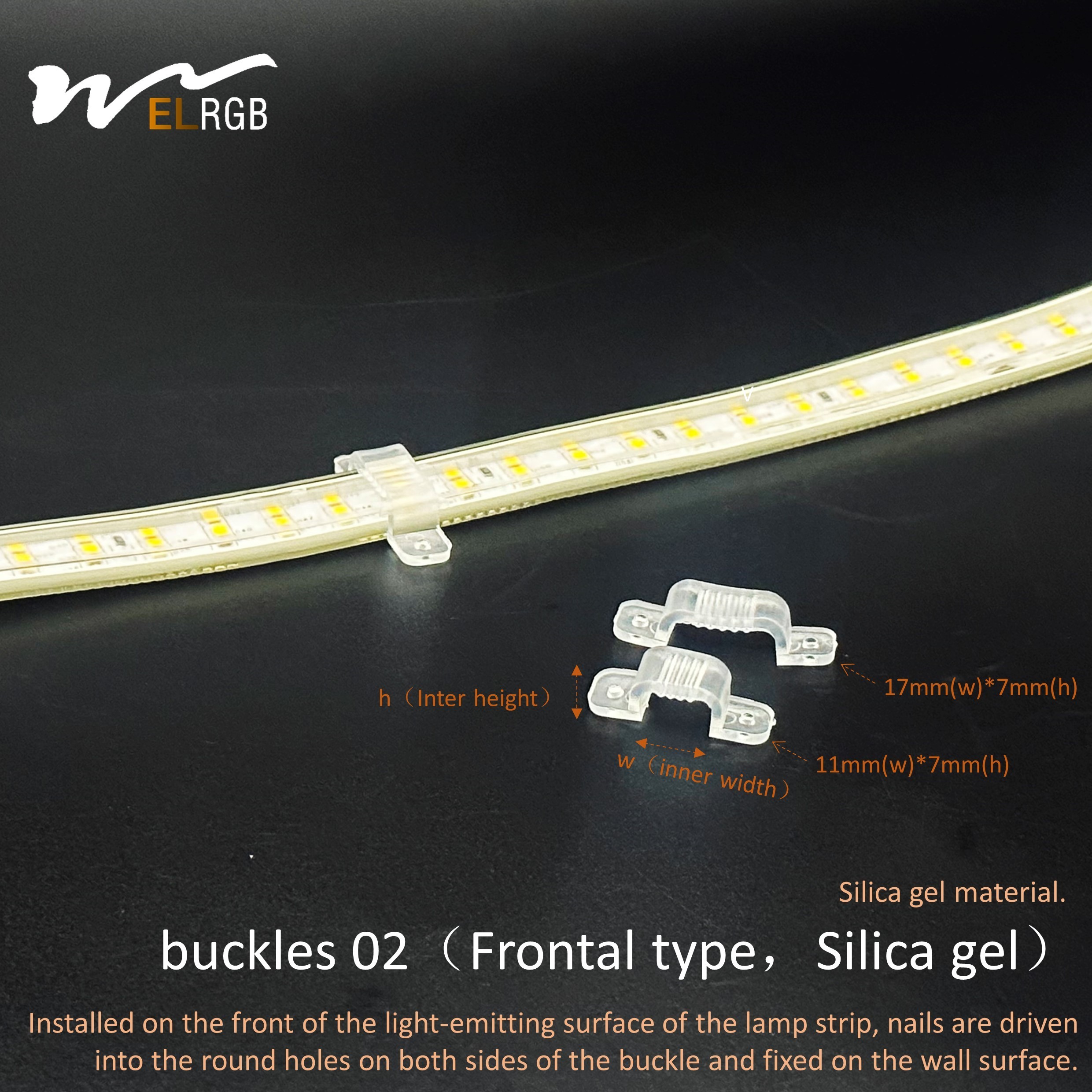 LED Light Strip Buckle Fixer 3014 5730 2835 5050 Plastic Card Code Seat Clip Single or Double Hole Card Fixing Clip