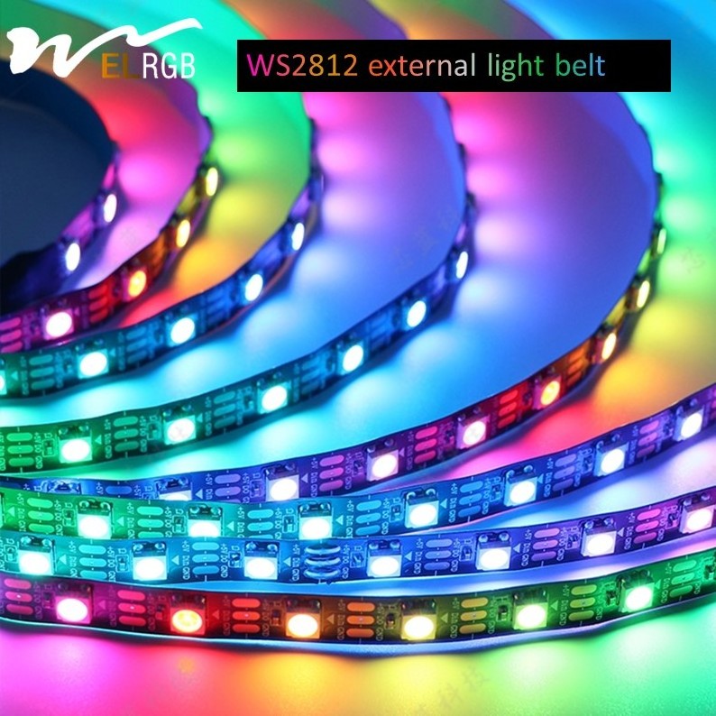 Mood lamp WS2812 Full Color smd5050 60leds/m Flexible Led Light Strip Addressable addressable digital rgb Flex Led Strip Light