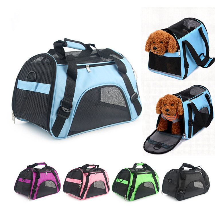 Factory portable pet carriers bag  blue cat carrier outgoing travel back pack & travel productscajas armables