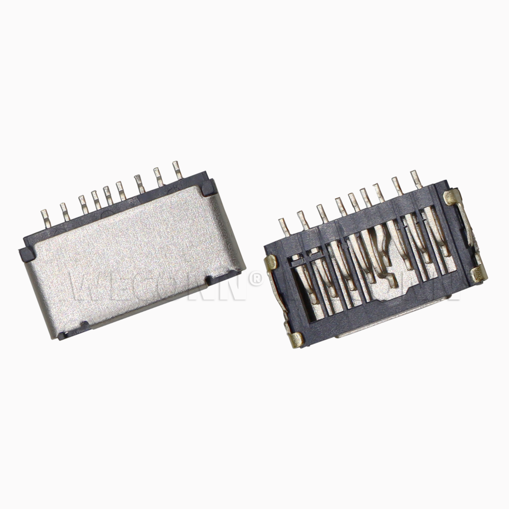 High quality PCB board to board card connector Micro SD Card 9P Female SMT simple push pull TF card connector