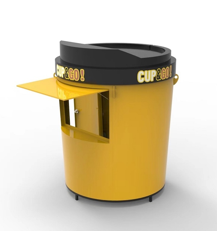 Cup shape coffee shop kiosk