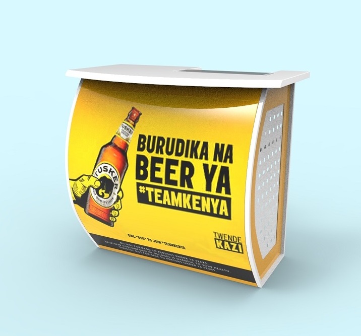 Tusker beer branded Bar pub demountable check out counter