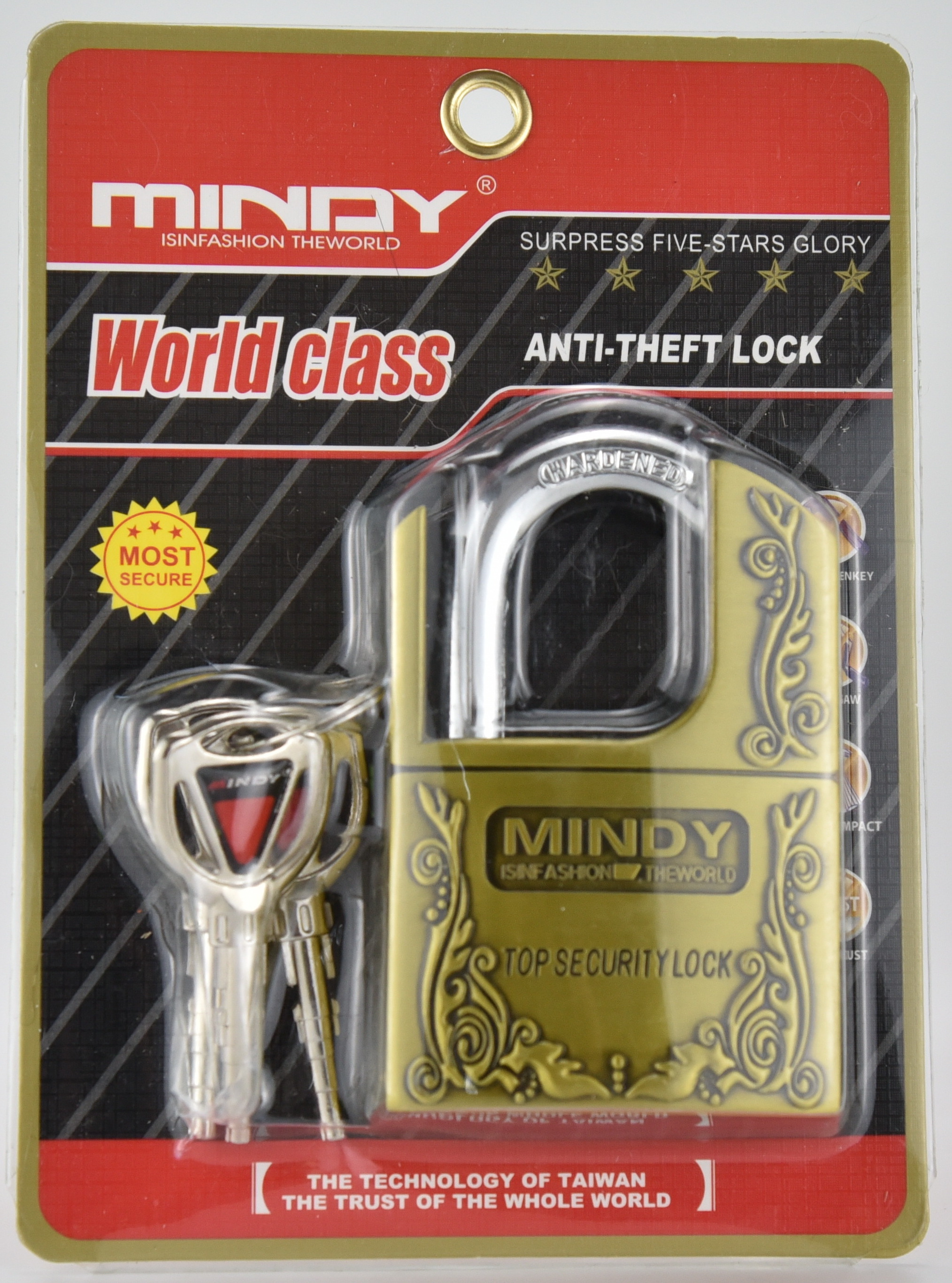 MINDY Hot sale most popular factory price security padlock High quality zinc alloy Padlock with bullet key