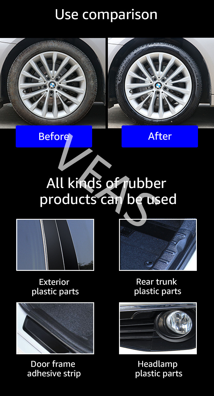 Car Cleaner Long-Lasting High Gloss Tire Foam Cleaner Polish Shine Protect Wheel And Tire Shine Spray