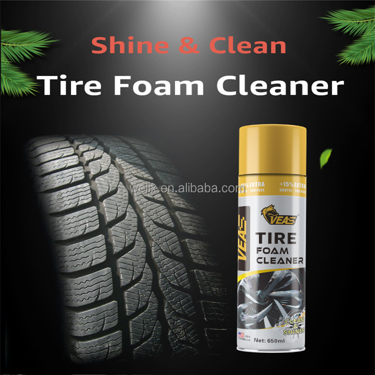 Car Cleaner Long-Lasting High Gloss Tire Foam Cleaner Polish Shine Protect Wheel And Tire Shine Spray