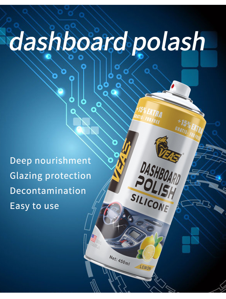 Low cost Shine Protect silicone spray car dashboard polish wax