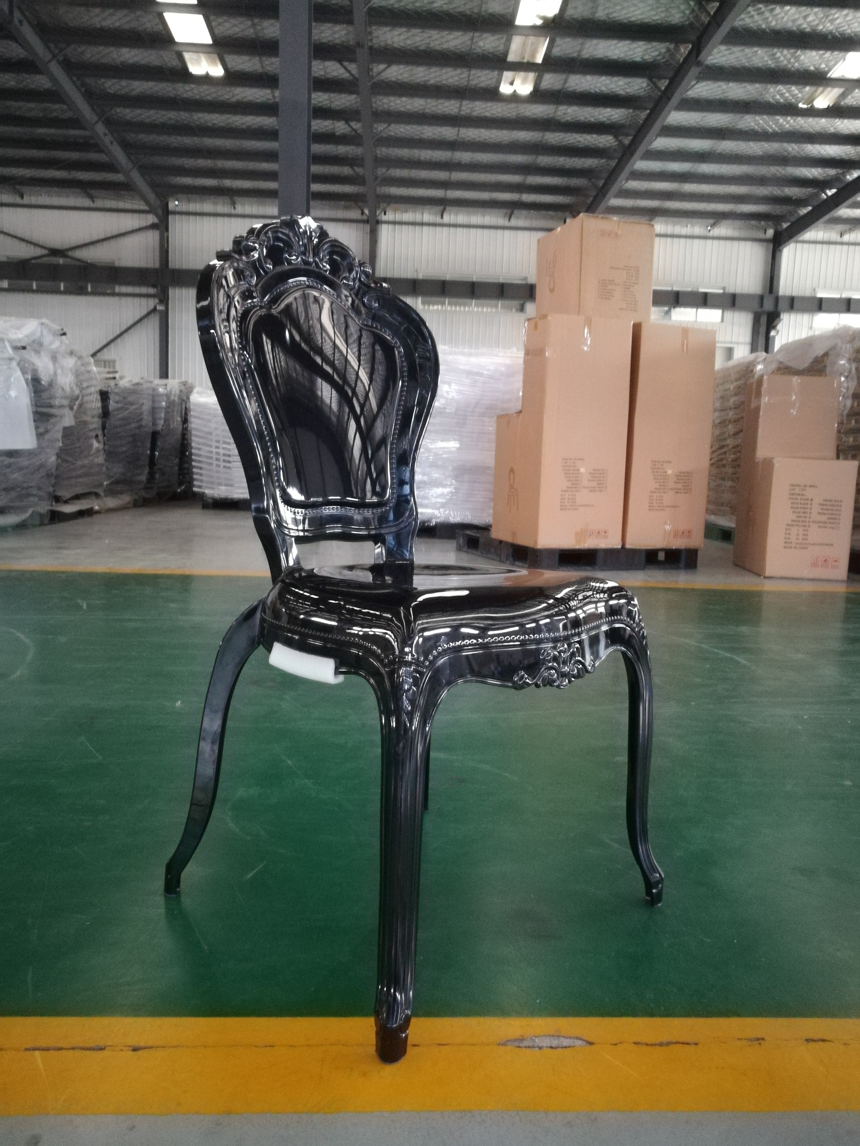 PC polycarbonate acrylic black Belle epoque chair