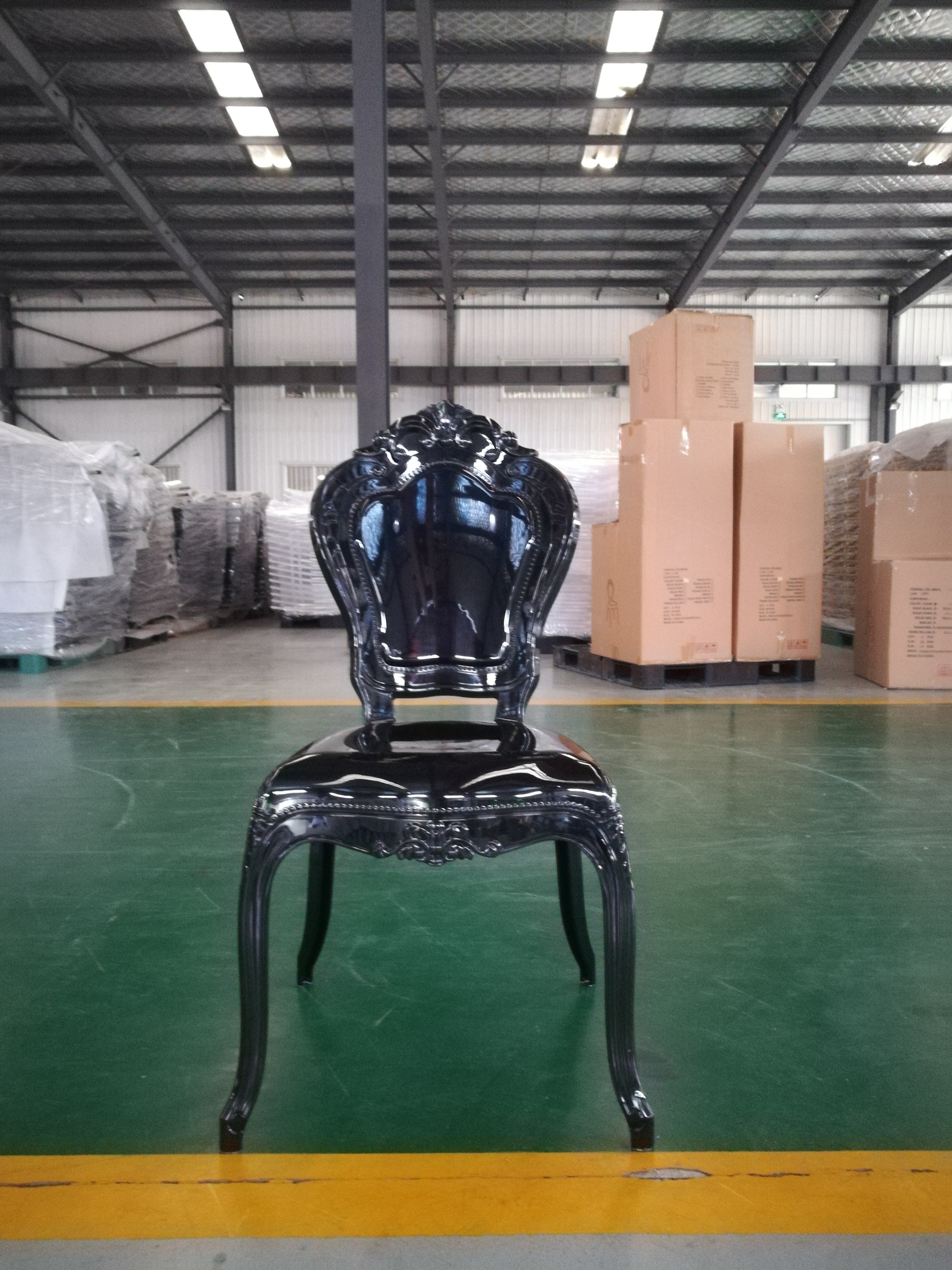 PC polycarbonate acrylic black Belle epoque chair