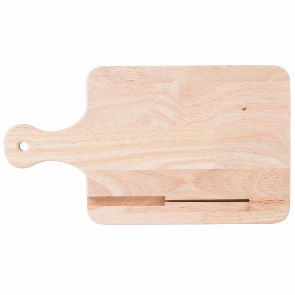 Weljia Medium Wooden bread Bread / Charcuterie Cutting Board with Knife Slot and Handle