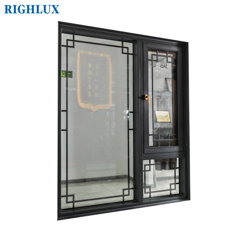 European Style Soundproof Windproof Thermal Break Heat Insulated Aluminium Glass Double Tempered Glass Glass Window