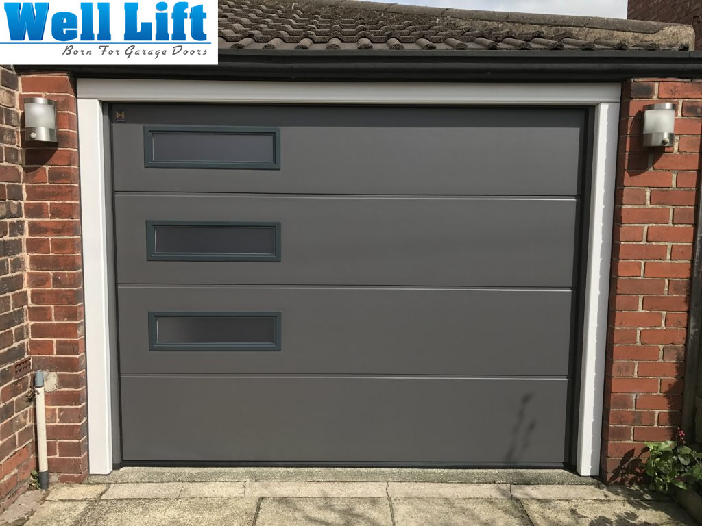 Cheap Price Vertical Bifold Track Garage Doors Galvanized Steel Black Garage Door 8x7 Panel Overhead Garage Door 250 215