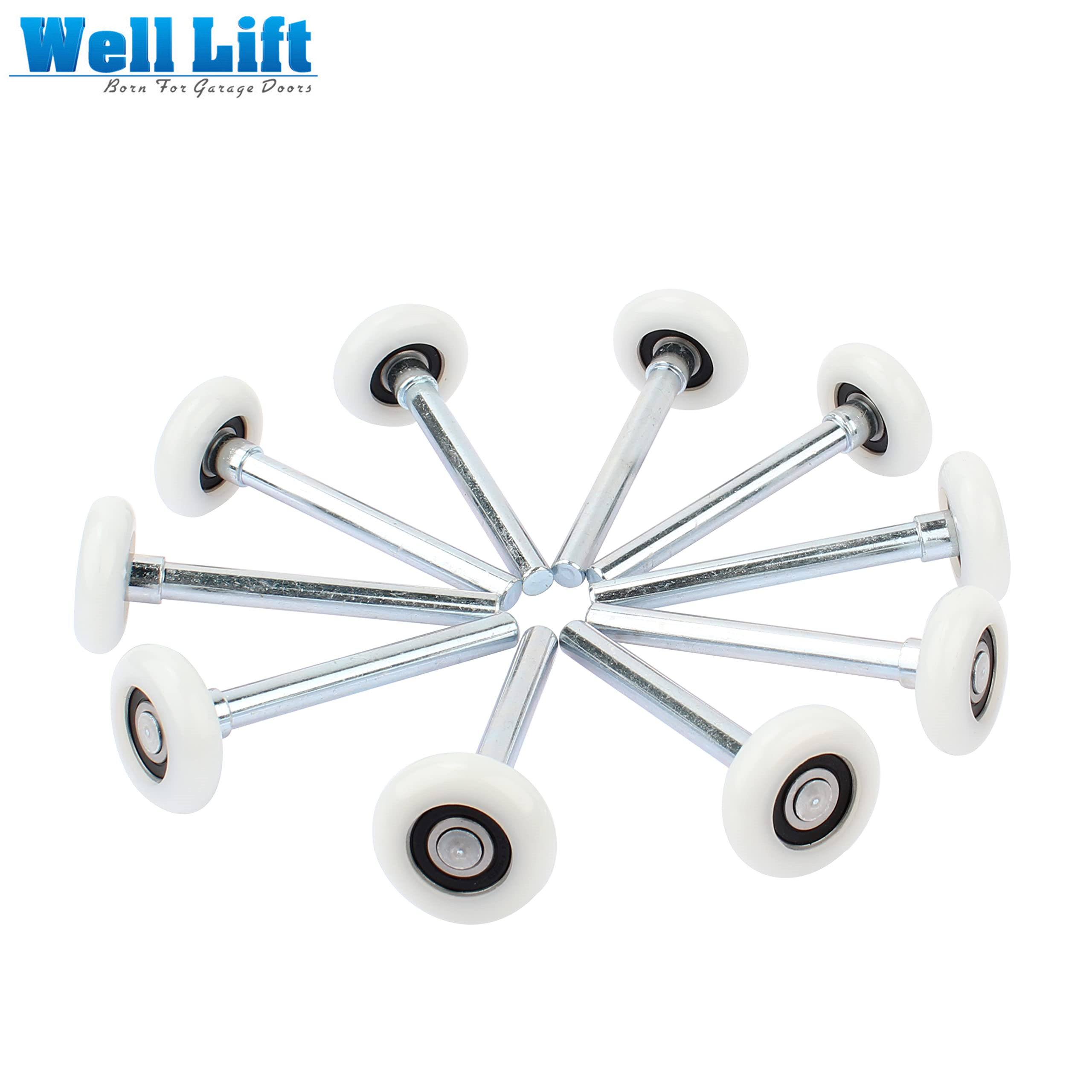 China Supplier Accessories Nylon Lowes Sectional Electronic Grease Roll Up Garage Door Rollers Extension Spring Pulley Guide Whe