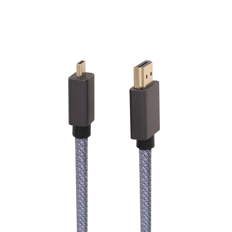 High Speed HDMI Cables 1m 2m 3m Customized Length Micro HDMI to HDMI Cable Support 4K 60Hz For camera