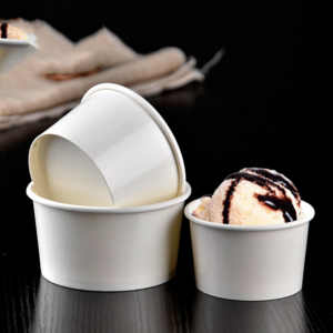 32oz Disposable Food Grade Packaging  Biodegradable Ice Cream Wrapping Paper Bowl Paper Soup Cup