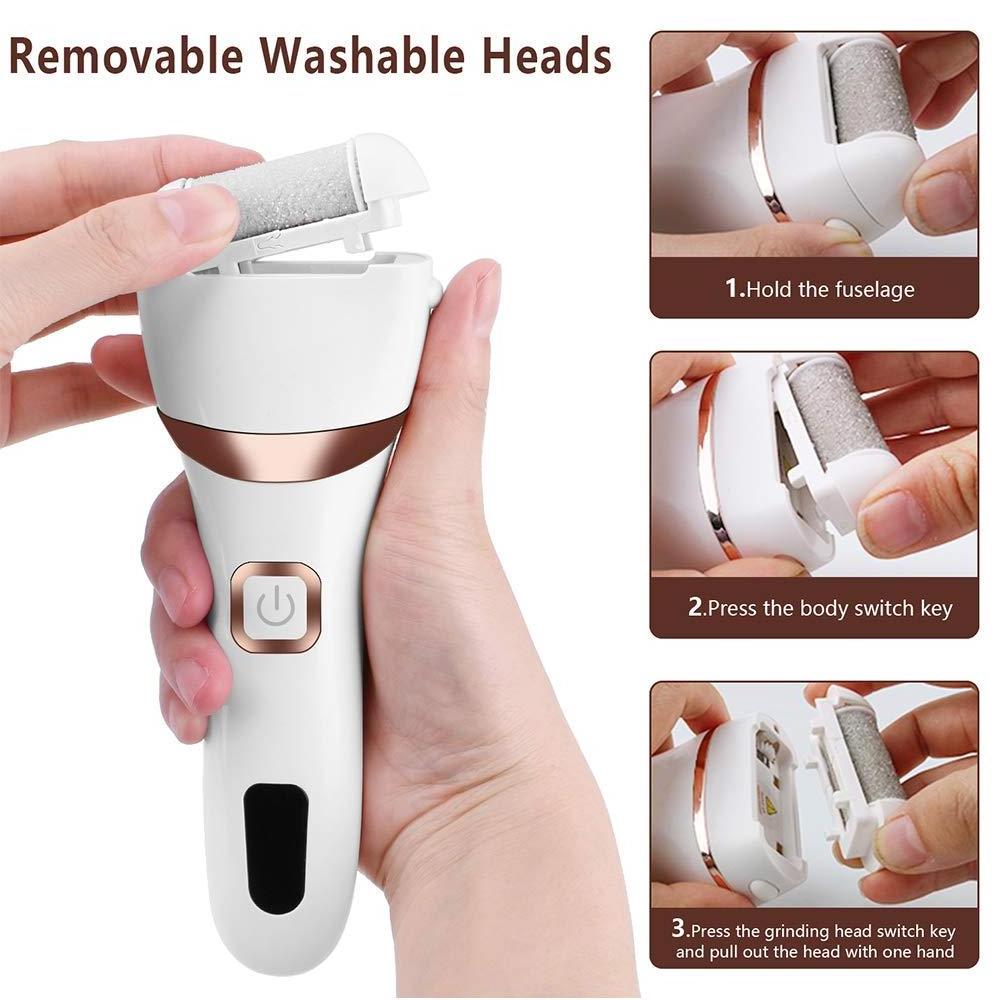 Easy use electronic foot file callus fast remover scrubber for dry feet best pedicure foot care tools stainless steel foot file