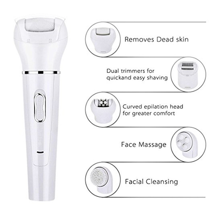 New Trend 2019 Skin Care Callus Remover Foot File 5 in 1 Electric Hair Removal Machine Epilator