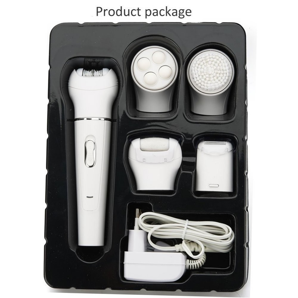 New Trend 2019 Skin Care Callus Remover Foot File 5 in 1 Electric Hair Removal Machine Epilator