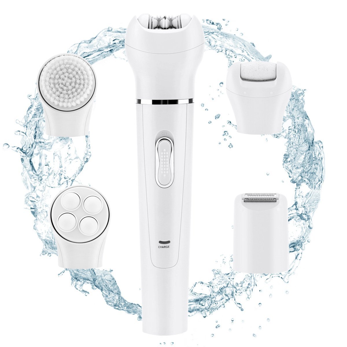 New Trend 2019 Skin Care Callus Remover Foot File 5 in 1 Electric Hair Removal Machine Epilator