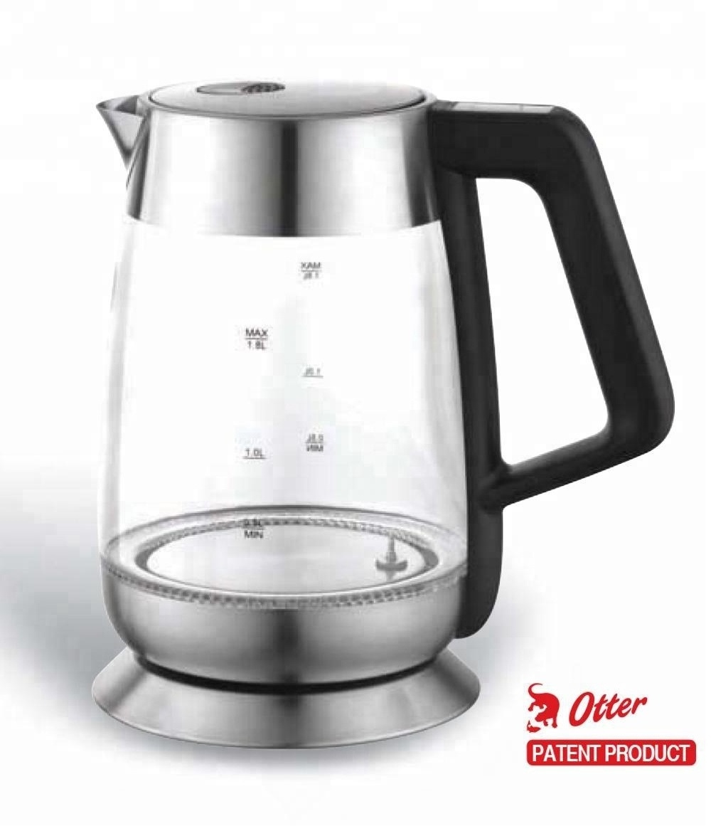 Fashion High Quality Electric Glass Kettle 1.8L With Temperature Setting