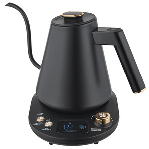 High quality coffee kettle gooseneck 1000ml 1.0 liter digital variable steel electric gooseneck kettle