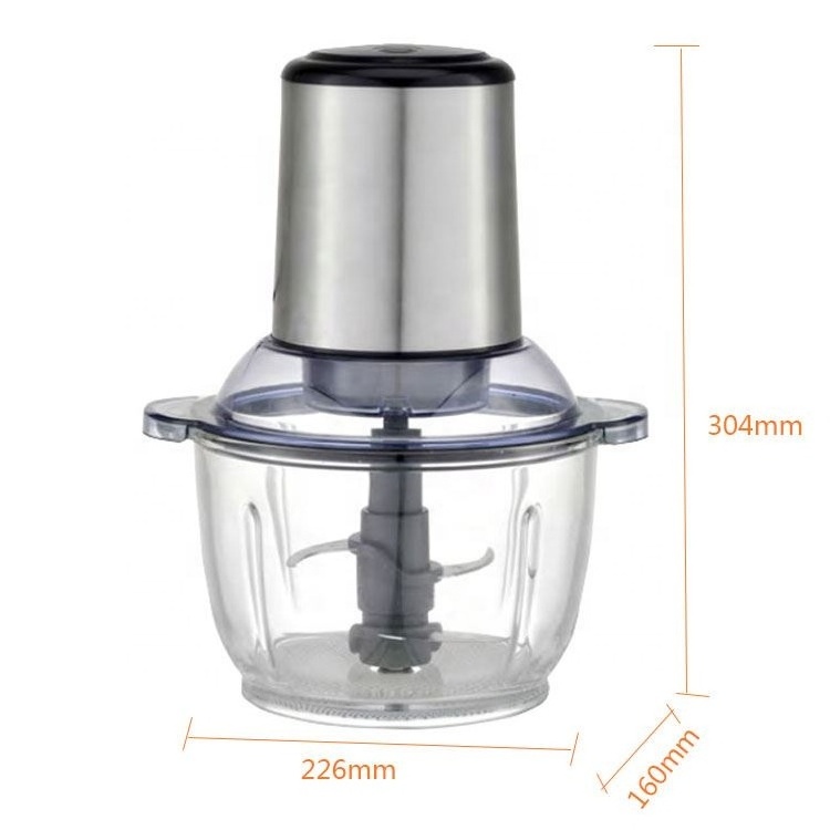 363190 1.3L 5 cups electric kitchen glass bowl food vegetable chopper household glass bowl chopper mixer