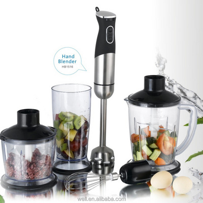 Powerful Multi Function Stainless Steel Hand Blender Set  Food Processor 800W For Home Use