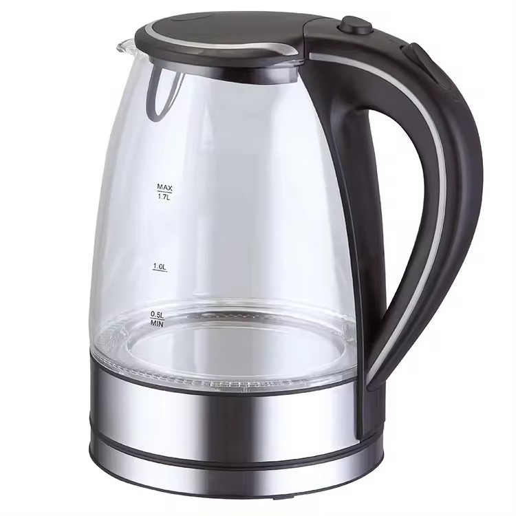 371306 1.7L 2200W Water boiler kettle electric home clear glass electric kettles