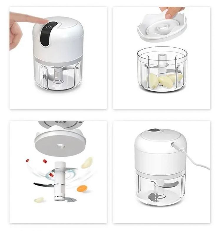 266083 Vegetable chopper: cordless mini chopper mini food garlic vegetable grinder chopper mincer 250ml 120v electric mini chopp