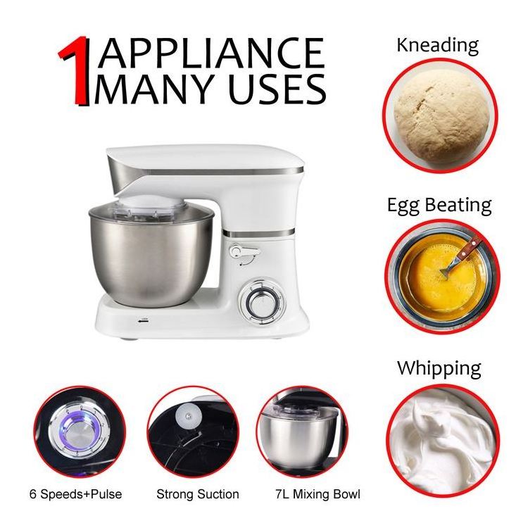 Multifunctional Electric food mixer table stand cake dough mixer handheld egg beater blender baking whipping cream machine