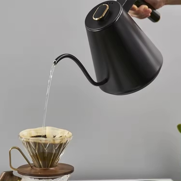 Wholesale black electric kettle gooseneck digital customized smart new electric kettle with temperature control 6 presets