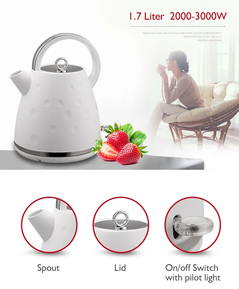 371338 High quality 2 in 1 kettle 800 watt white retro electric kettle and toaster set