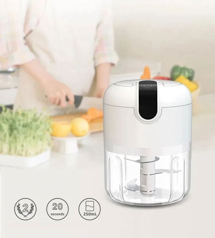 266083 Vegetable chopper: cordless mini chopper mini food garlic vegetable grinder chopper mincer 250ml 120v electric mini chopp