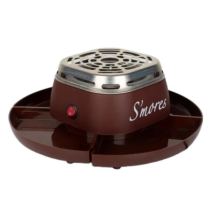 242058 Stainless steel tabletop indoor electric mini portable smores maker kit electric smore maker tabletop indoor