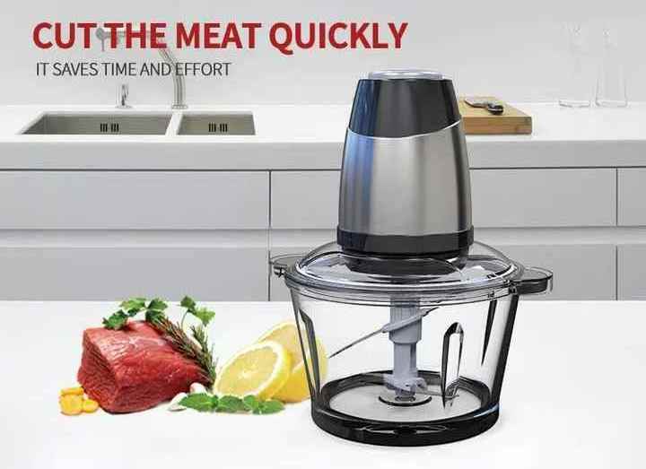 265357 350W 2L food vegetable chopper glass vegetable chopper electric meat grinder glass bowl for chopper