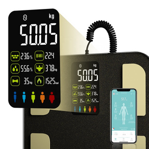 Factory Customization High Accurate Scales Black Body Fat Scale Digital Bmi Smart Weighing Body Fat Electronic Scale