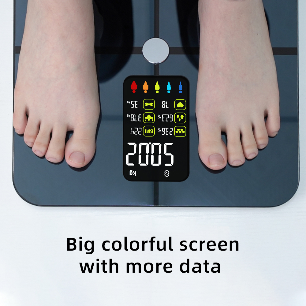 Welland Big VA Screen BMI Analyzer Electronic Smart Body Fat Weighing Scale