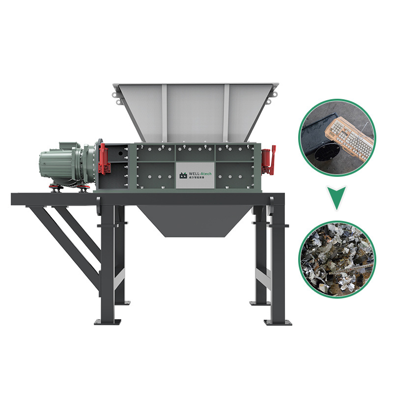 Factory Directly Selling Mini Double Shaft Shredder Machine Small Wood/cable/tire/plastic Scrap Metal Twin Shaft Shredder